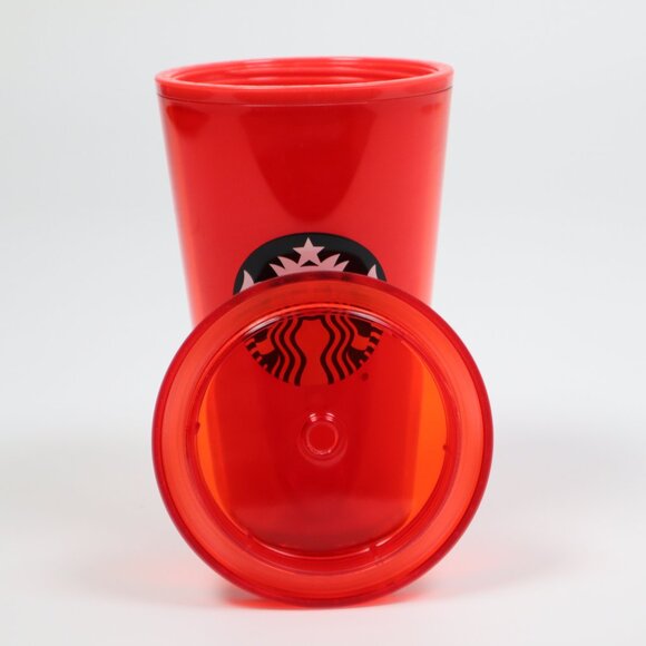 Starbucks Jelly Red Grande Tumbler Translucent Cold Cup 16 oz No Straw - Picture 4 of 5
